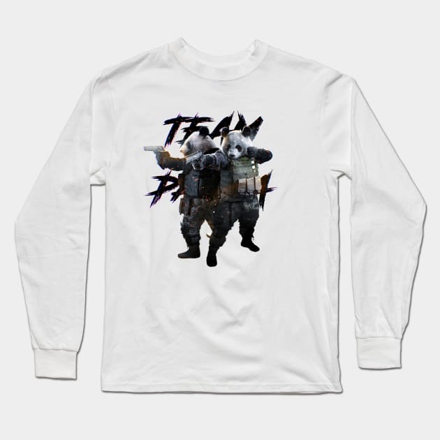 TEAM PANDA Long Sleeve T-Shirt by Titiartist 